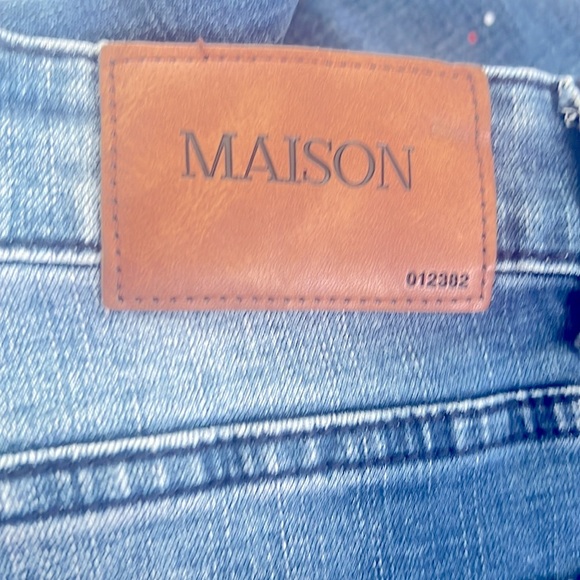 MAISON ARTICLE 👖Dark Blue Splatter Men's Jeans - Picture 4 of 6